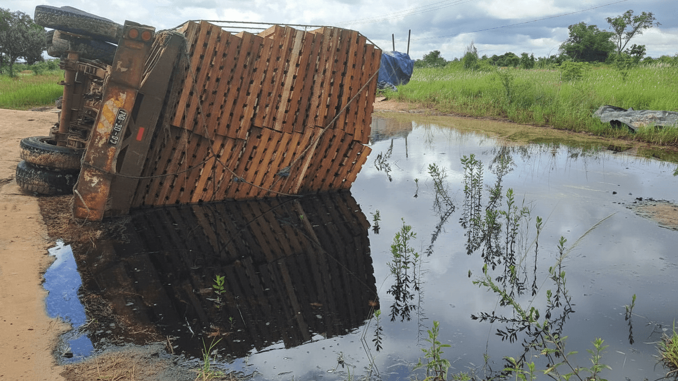 Camião despista e provoca derrame de óleo na N282 em Sofala