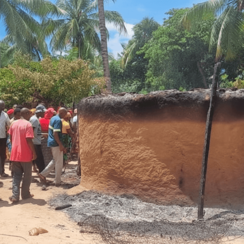 Família inteira morre carbonizada em incêndio suspeito de crime em Inhambane