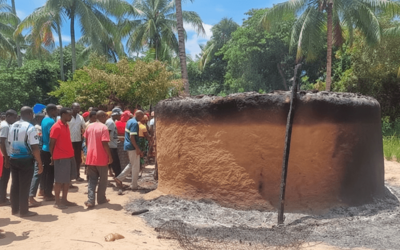 Família inteira morre carbonizada em incêndio suspeito de crime em Inhambane
