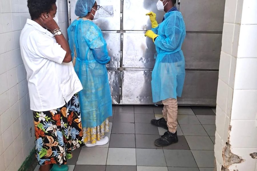 Obras de reabilitação da morgue do HCM avançam rapidamente