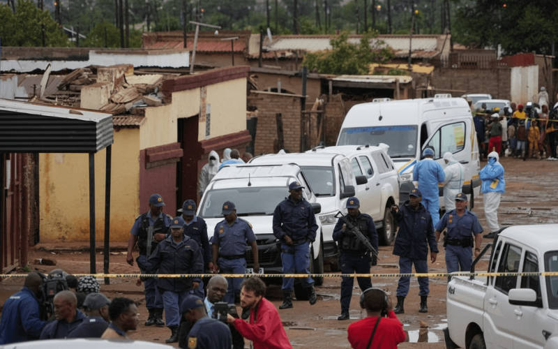 Polícia sul-africana detém 11 suspeitos após tiroteio que deixou nove mortos